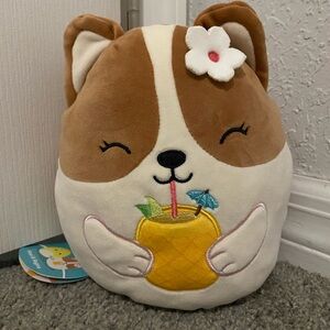 NWT 8” Squishmallows/Flip-A-Mallow, Regina the corgi and Maui the pineapple